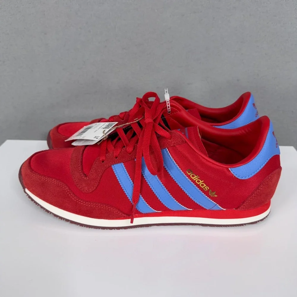 Adidas Shoes Mens 12 Red Blue Low Top Sneakers Retro Running Galaxy OG JR1147
